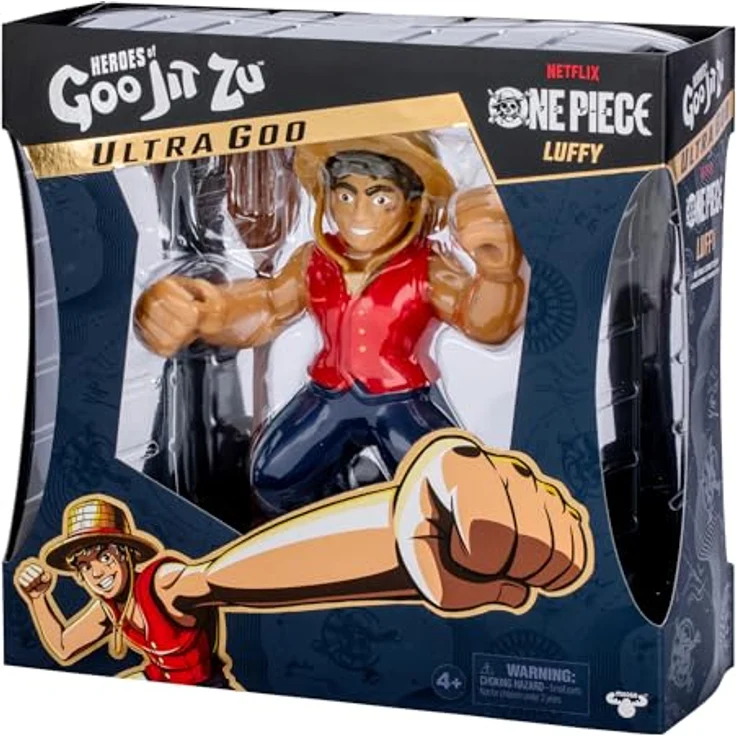 Heroes of Goo Jit Zu One Piece Luffy, 18 cm Actionfigur mit Ultra-Schleimfüllung und Deluxe-Zubehörteilen – Bild 3