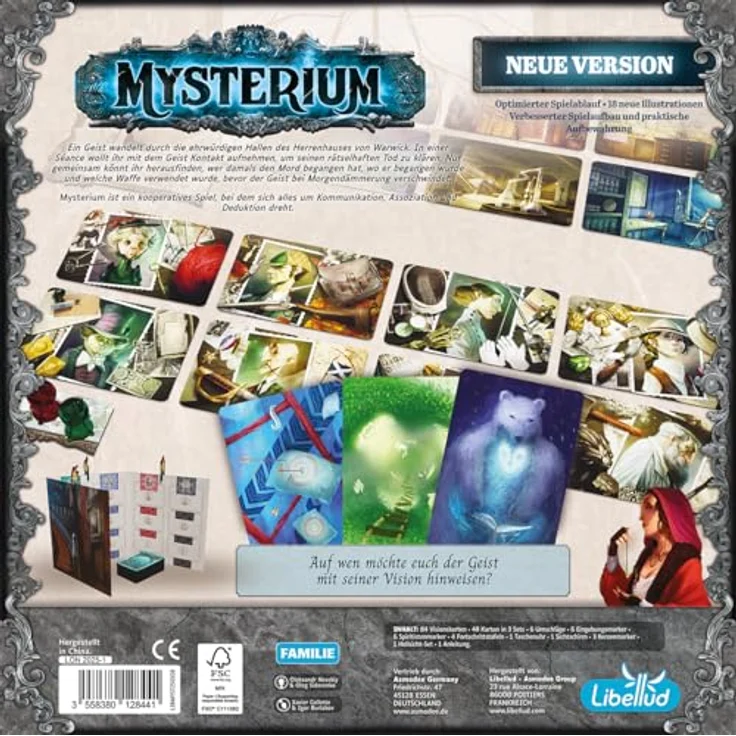Libellud Mysterium (Refresh), kooperatives Deduktionsspiel für 2-7 Spieler, mit bildhaften Visionen und geheimnisvollem Geist – Bild 5