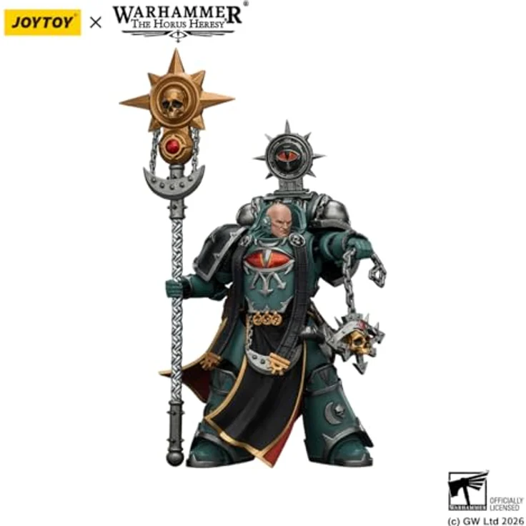 JOYTOY Warhammer The Horus Heresy Actionfigur Sons of Horus Dark Emissary Consul, 12 cm, detailreich und voll beweglich mit Stab der Dunklen Macht – Bild 3