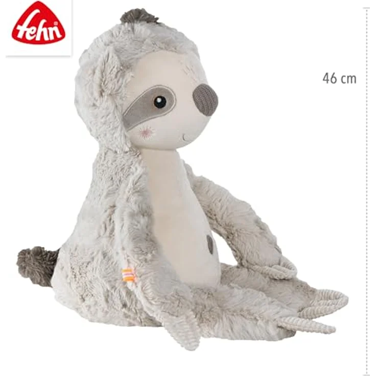 Fehn Kuscheltier Lazy, Crazy & Pink, XL Faultier für Kinder, knuddelig und weich – Bild 5