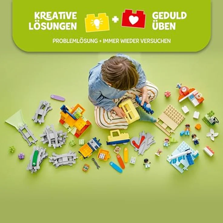 LEGO® Große interaktive Eisenbahn (10428), LEGO DUPLO Town Konstruktionsspielsteine, (103 St), Made in Europe – Bild 3