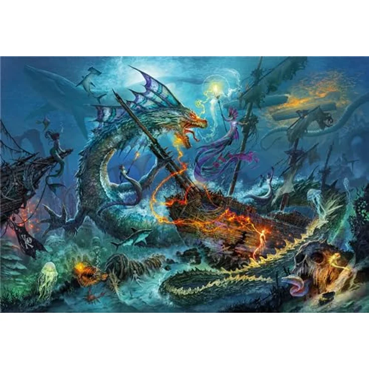 Clementoni Puzzle Collection - The Underwater Battle - 3000 Teile - Puzzle für Erwachsene, horizontal, Paolo Barbieri Illustration, Spaß für Erwachsene, Made in Italy – Bild 2
