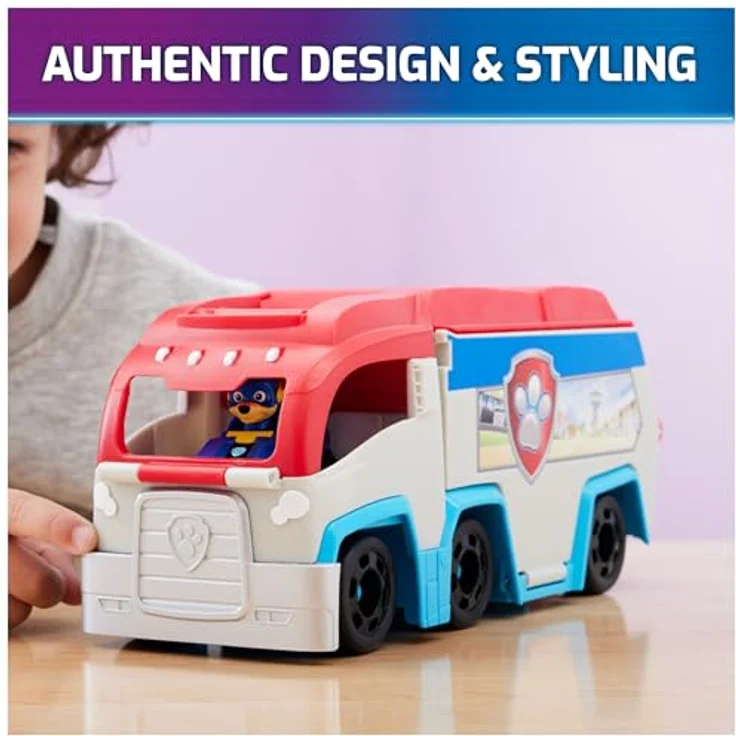 Spin Master Paw Patrol The Movie Pup Squad Paw Patroller, Fahrzeug-Spielset mit umwandelbarem Hauptquartier und Chase Pup Squad Racer, 25 cm lång, geeignet für Kinder ab 3 Jahren – Bild 4