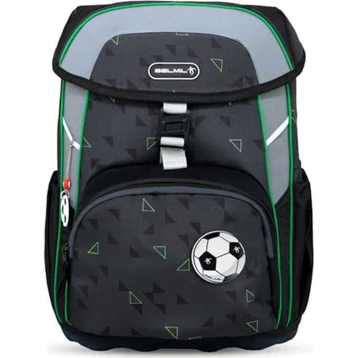 Belmil Maxi Schulranzen Set 5-teilig mit Brustgurt, ergonomisch, wasserabweisend, 22 L, für Grundschule 1. - 3. Klasse, Striker X – Bild 4