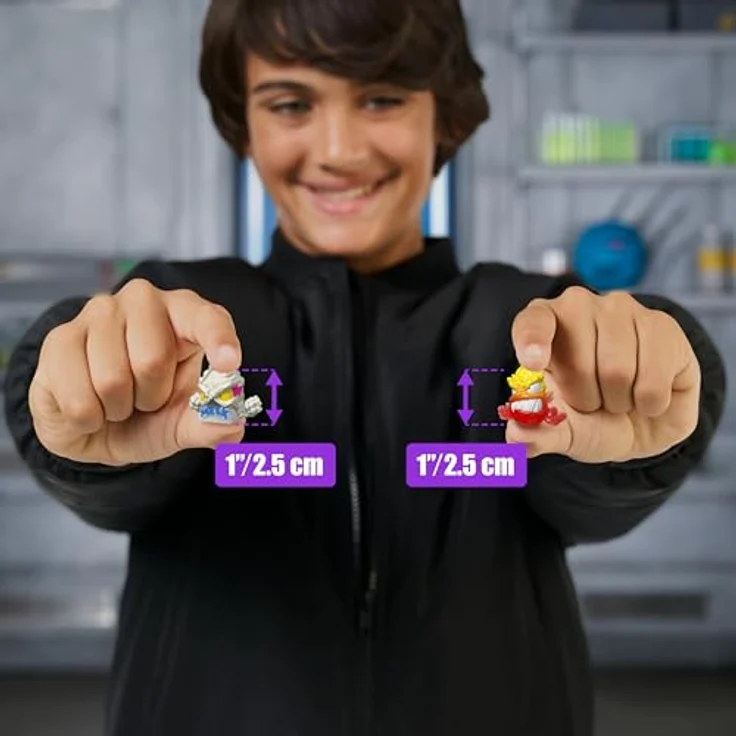 MRBEAST LAB MrBeast Lab Swarms Hyper Fusion-Serie, Mega-Laborpackung mit 14 Mini-Monstern, 14 Sammelstickern & 4 Fusions-Kapseln, über 100 einzigartige Hyper Fusion Swarms – Bild 3