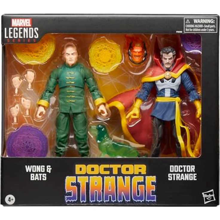 Marvel Legends Series Doctor Strange, Wong und Bats, Action-Figuren mit 20 Bewegungspunkten und 10 Accessoires – Bild 3