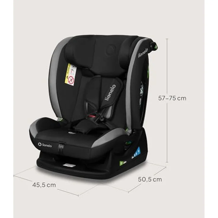 lionelo Autokindersitz AART I-SIZE, 4in1, i-Size, zusätzlicher Seitenschutz, ab Geburt bis 12 Jahre, 0,00 kg bis 50,00 kg – Bild 14