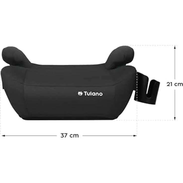 Tulano Cabby 35, Kindersitz Schwarz mit ECE R129/03 i-Size Zulassung, ISOFIX & Autogurtbefestigung, abnehmbare Polsterung, breitere Armlehnen – Bild 8