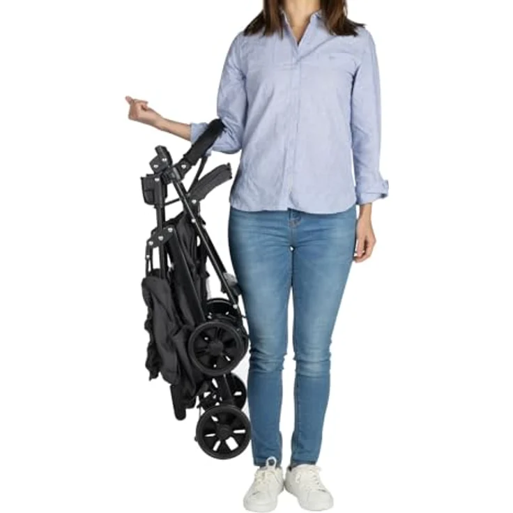 Bebeconfort Foggy, Baby Buggy Kinderwagen,0-ca. 3,5 Jahre, bis zu 15 kg, tragbarer & leichter Reisebuggy, Liegeposition für Neugeborene, kompakt faltbar, schwenkbarer Sicherheitsbügel,Mineral Graphite – Bild 4