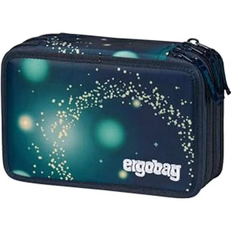 ergobag Maxi Mäppchen Set 40-Teilig, Lyra Bunt- und Filzstifte, Kleingeld Fach, Lineal, Schere RaumfahrBär - Dunkelblau – Bild 1