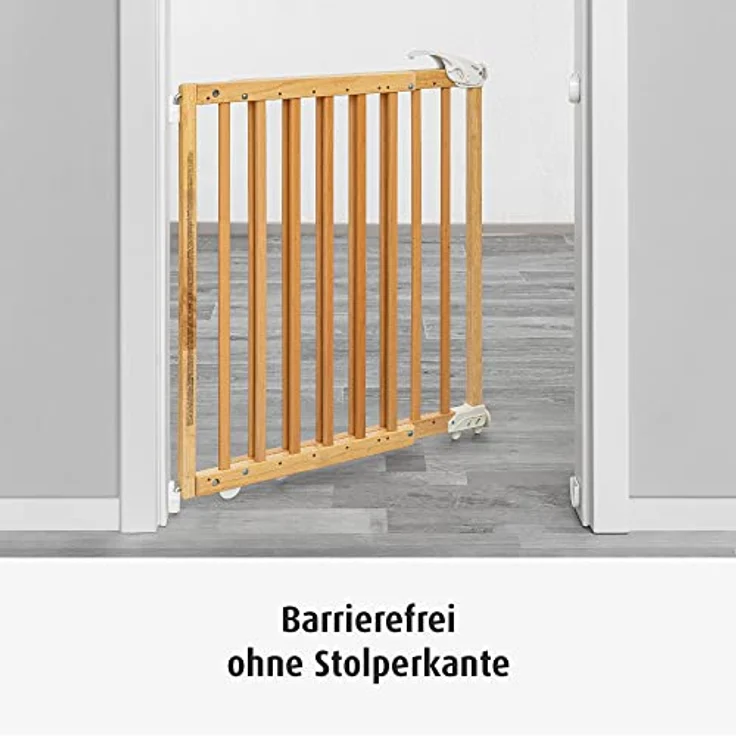 Türgitter und Treppenschutzgitter zum Klemmen oder Schrauben, Baukasten zum Zusammenbauen, ausziehbar 63-106 cm, Natur – Bild 5