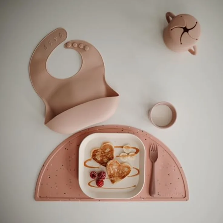 Mushie Silikon-Lätzchen Blush Rosa 1 - Preisvergleich – Bild 4
