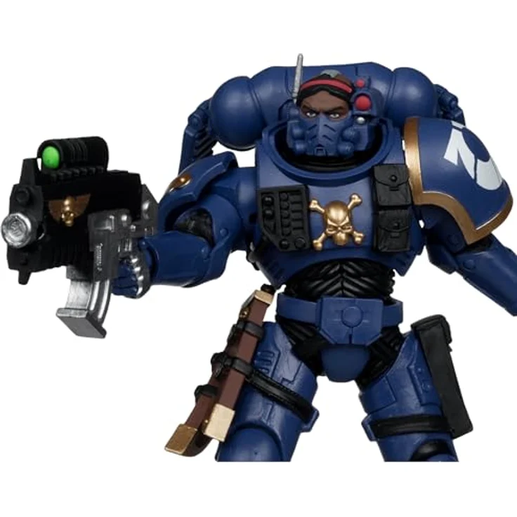 McFarlane Warhammer 40,000 Actionfigur Lieutenant in Phobos Armor (Ultramarines), 18 cm, beweglich mit Zubehör und Base – Bild 5