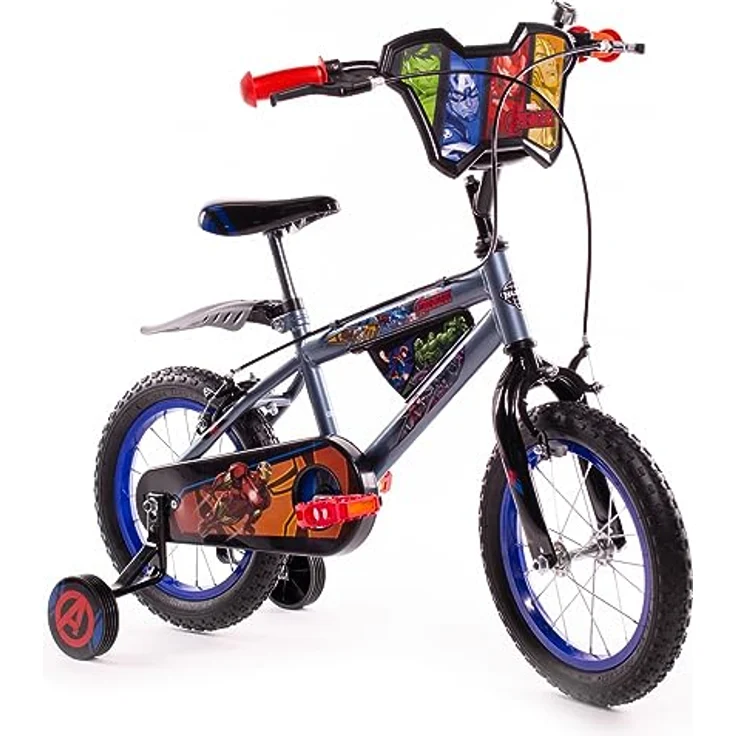 Huffy Jungen Kinderfahrrad, Avengers Fahrrad mit Stützrädern, 35,6 cm (14 Zoll), grau – Bild 1