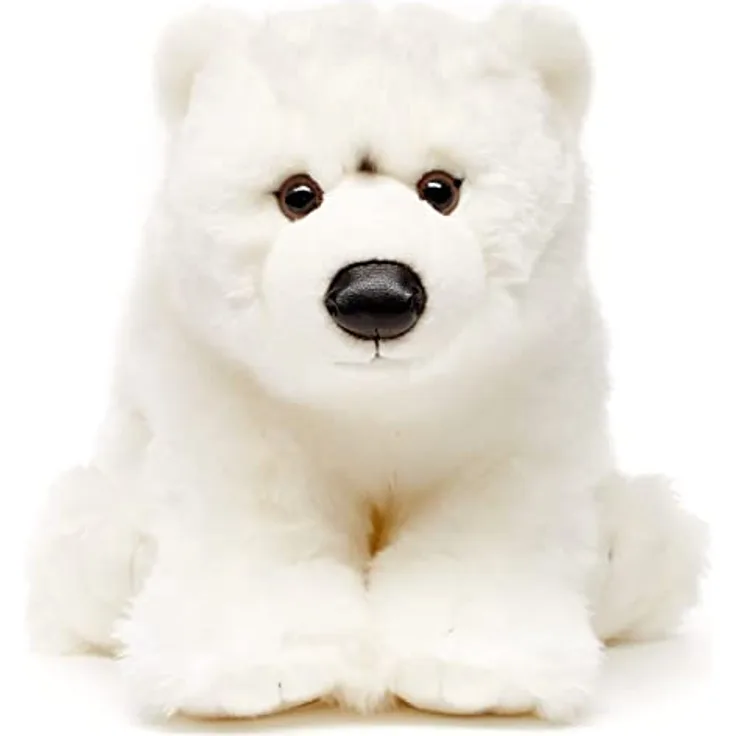 Uni-Toys - Eisbär Junges - 36 cm (Länge) - Plüsch-Bär, Polarbär - Kuscheltier