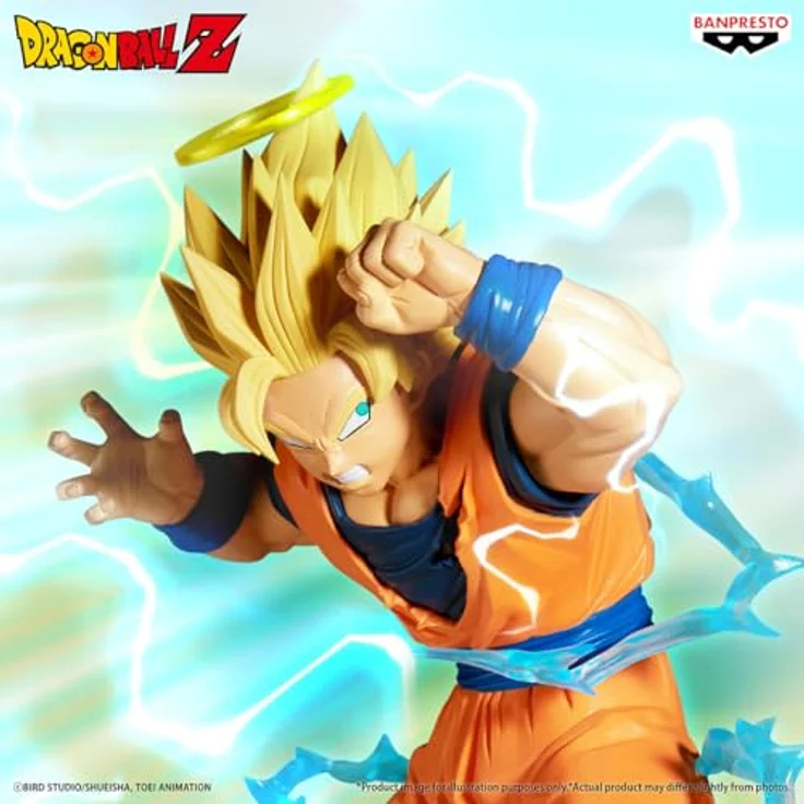 Banpresto Actionfigur Goku Super Saiyan 2 (Vs Majin Vegeta), Dragon Ball Z, 15 cm, PVC Sammlerfigur, Mehrfarbig, mit Basisständer – Bild 5