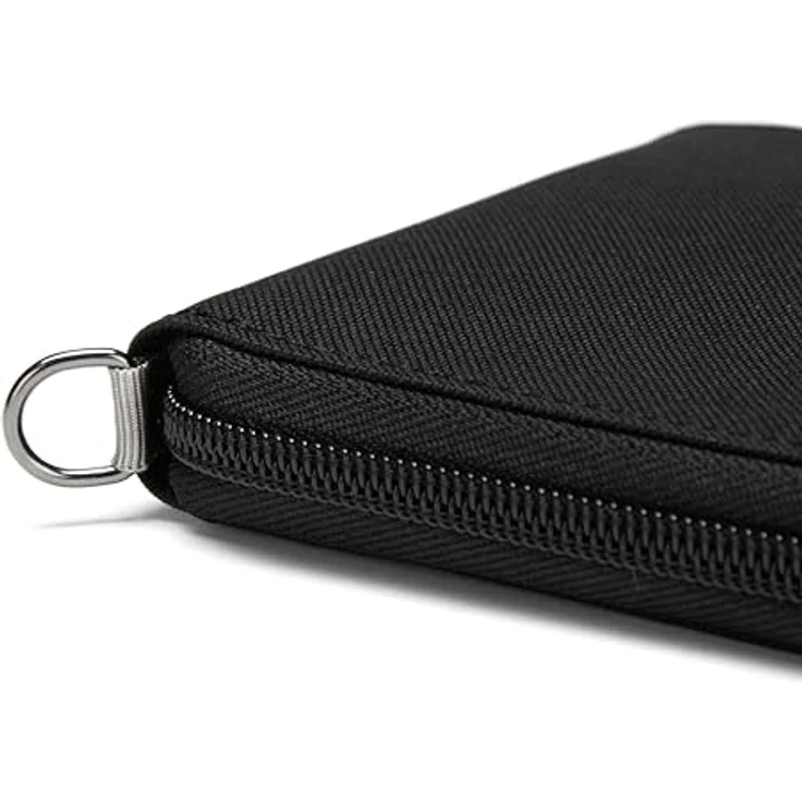 Pacsafe RFIDsafe Geldbörse, RFID Schutz, 11 cm, grau, aus 100% Polyester – Bild 6
