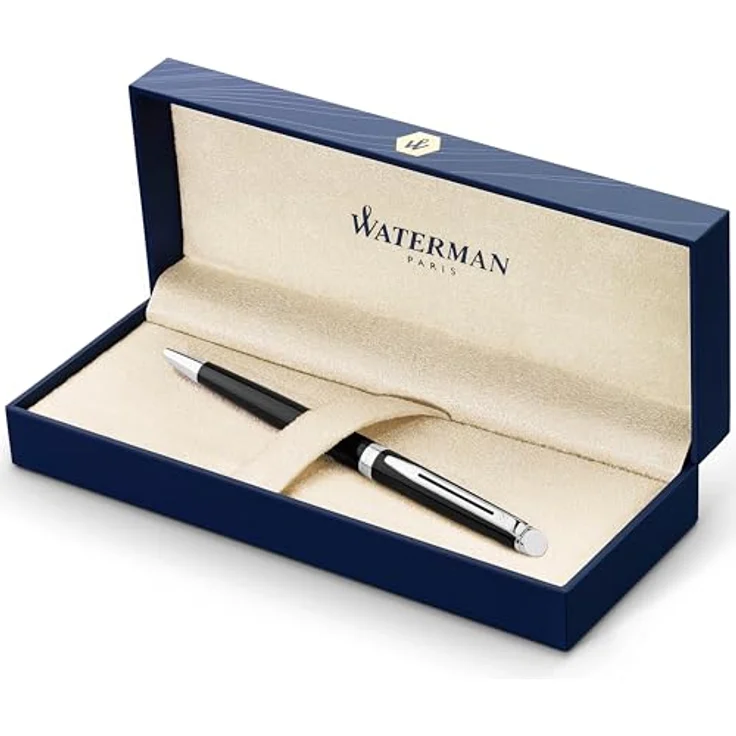Waterman Hémisphère, Schreibstift mit palladium-plattierter Oberfläche und feiner Ziselierung, Schwarz-Silber – Bild 1