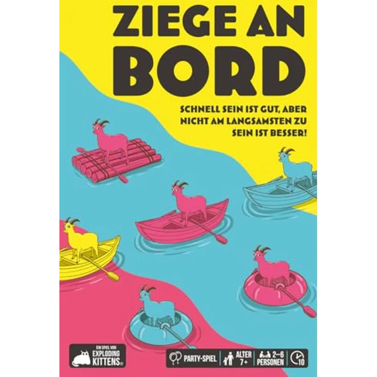 Exploding Kittens Ziege an Bord – schnelles Familien- und Partyspiel für 2-6 Spieler, 10-20 Minuten Spieldauer, ab 7 Jahren – Bild 2