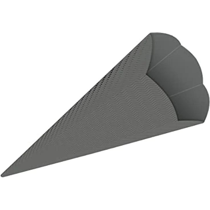 itenga Schultüten Rohling 68 cm aus 3D-Wellpappe, dunkelgrau, 6-eckig zum Selbstbasteln – Bild 1