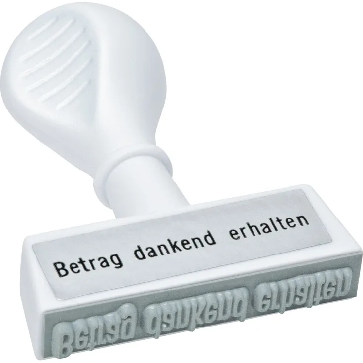 WEDO Stempel BETRAG DANKEND ERHALTEN, Kunststoff, ergonomischer Griff, 45 mm Abdruckbreite