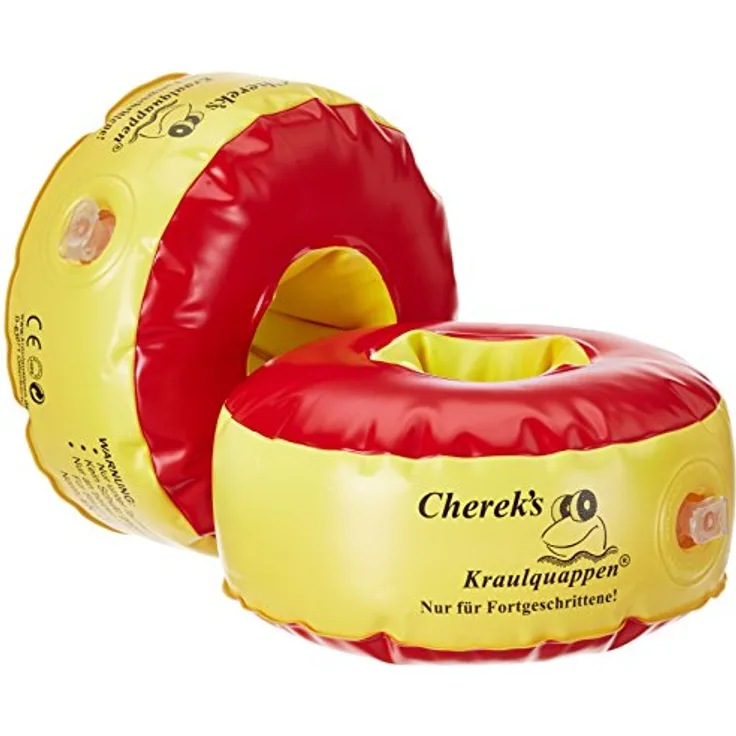 Cherek Kraulquappen 17cm für Fortgeschrittene rot/gelb Schwimmflügel Schwimmhilfe für Kinder