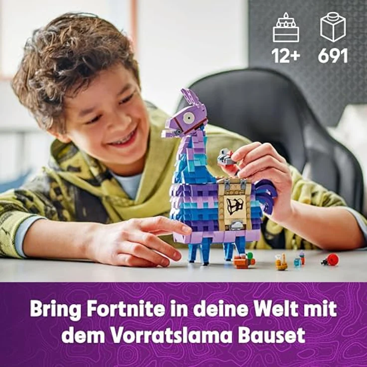 LEGO Fortnite Supply Llama 77071, Bauset mit beweglichem Kopf, Zubehör wie Greifer und Schlürfsaft, für kreative Mädchen und Jungen ab 12 Jahren – Bild 3