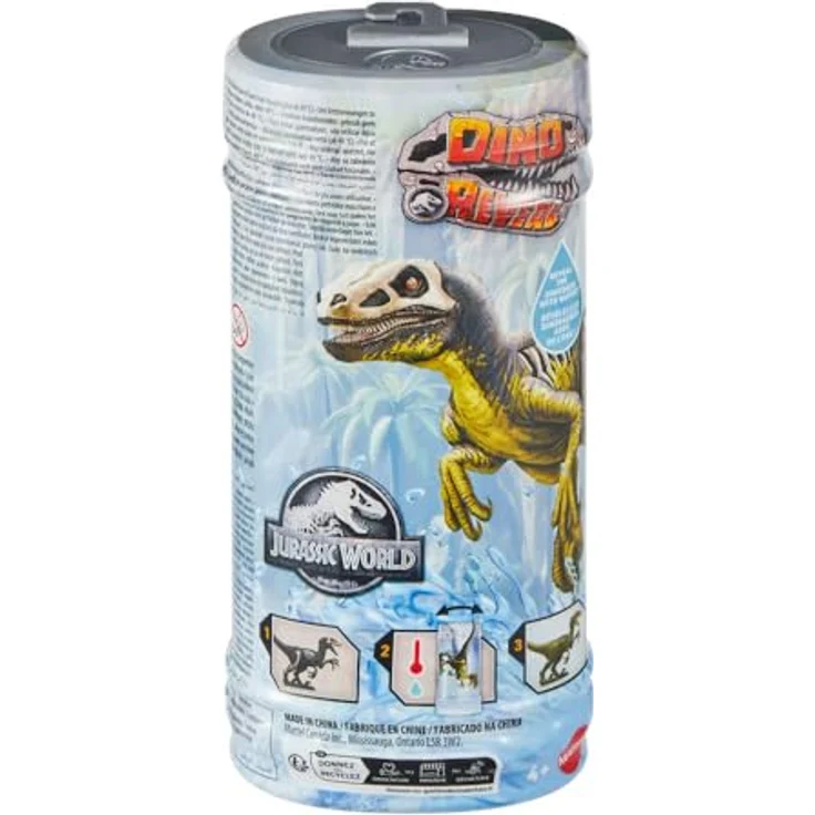 Mattel Jurassic World Dino Reveal, Sammelfigur mit Farbwechsel-Effekt, 1 Stück – Bild 6