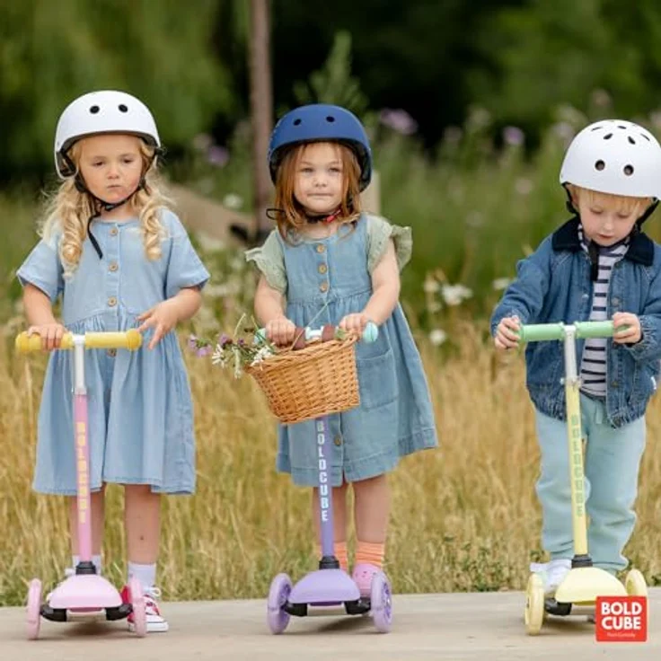 BOLDCUBE Teeny 3-Rad-Tretroller, verstellbarer Lenker, blinkende Räder, geeignet für 2-6 Jahre – Bild 8