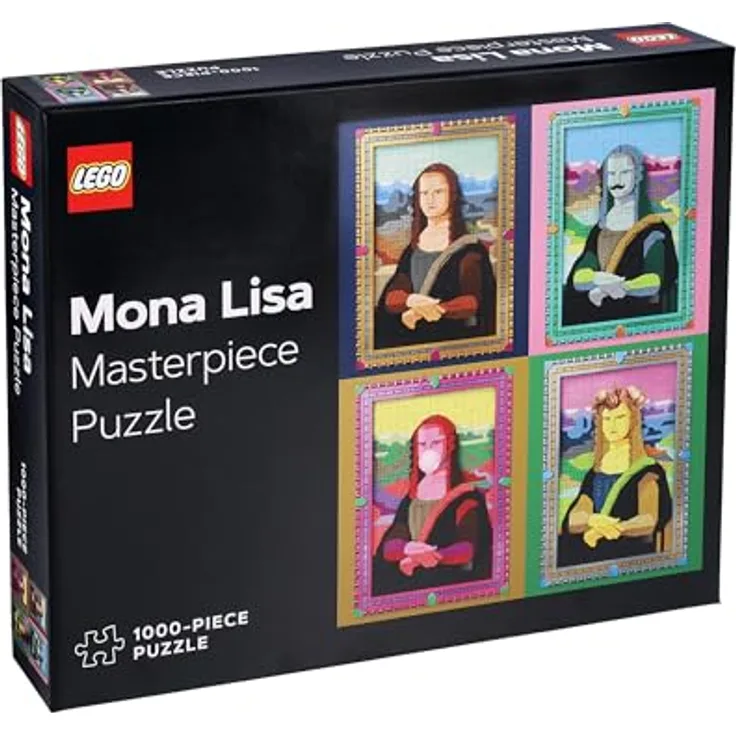 Chronicle Books Lego Masterpiece Puzzle: Mona Lisa 1000-Teile Puzzlestück, langlebig und aus hochwertigem Material