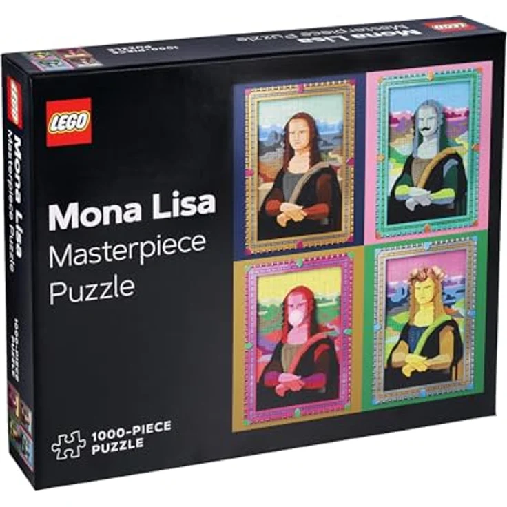 Chronicle Books Lego Masterpiece Puzzle: Mona Lisa 1000-Teile Puzzlestück, langlebig und aus hochwertigem Material – Bild 1