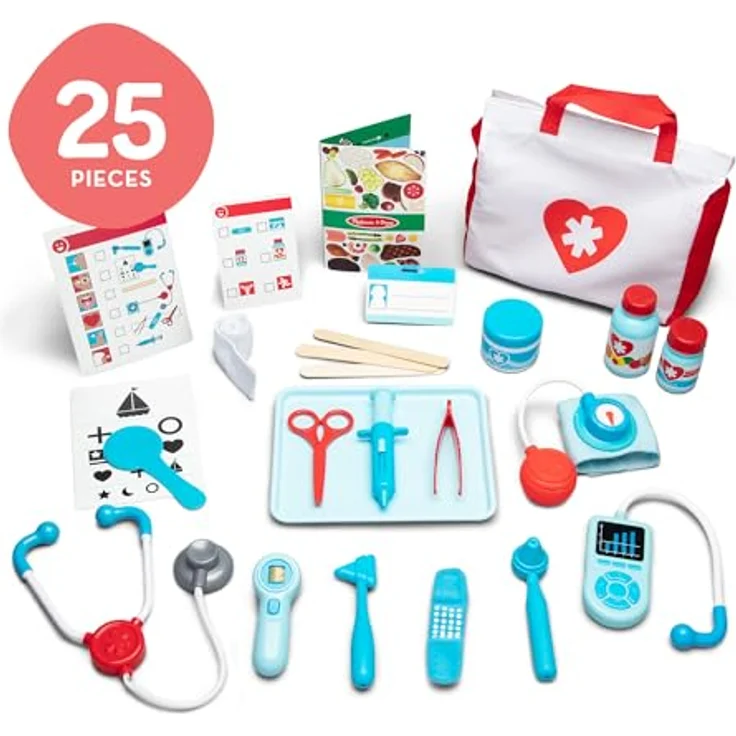 Melissa & Doug Gute Besserung Arzt-Spielset | Holzspielzeug | Rollenspielzeug | Montessori | Spielset | 3+ | Geschenk für Jungen oder Mädchen – Bild 7
