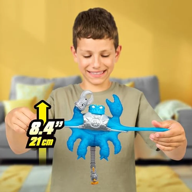 Heroes of Goo Jit Zu Hydro Sting Battle Scorpion, Sammelfigur mit 2 Angriffsmodi, dehnbar bis auf dreifache Größe, Wasser-Attacke und kompatiblem Sattel für Figuren zum Reiten – Bild 4
