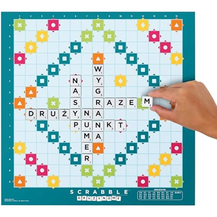 Mattel Games Scrabble Zwei in Eins, Polnische Version, langlebig mit flexiblem Zubehör, HXM53 – Bild 4