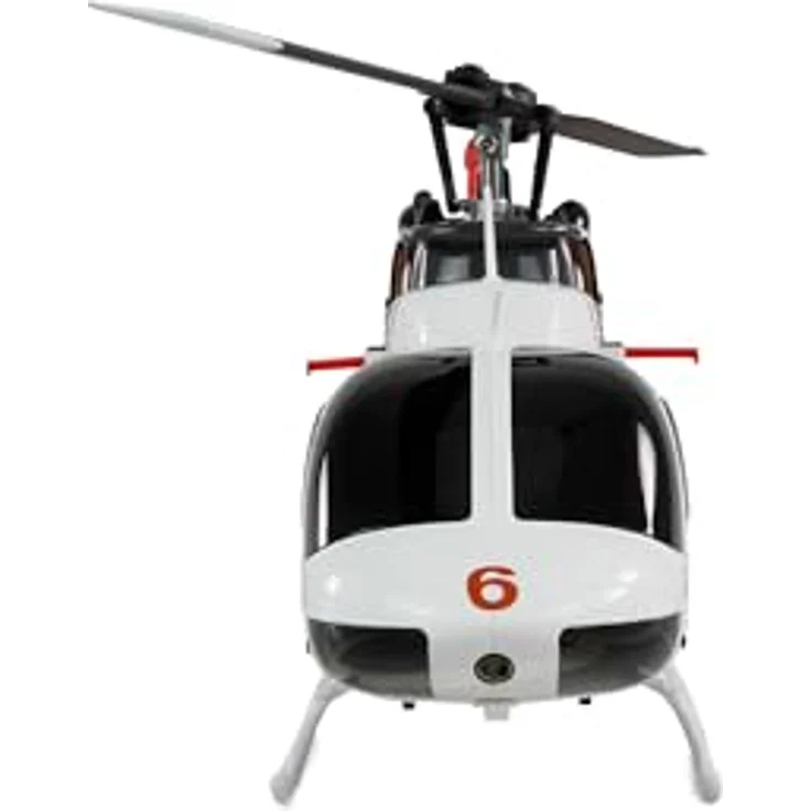 Amewi Bell 206 PRO brushless CP-Helikopter 6-Kanal 6G RTF RC ferngesteuert, Weiß/Rot - Realistischer Nachbau mit LED-Scheinwerfer, stabilisiert durch Sechs-Achs-Gyroskop – Bild 5