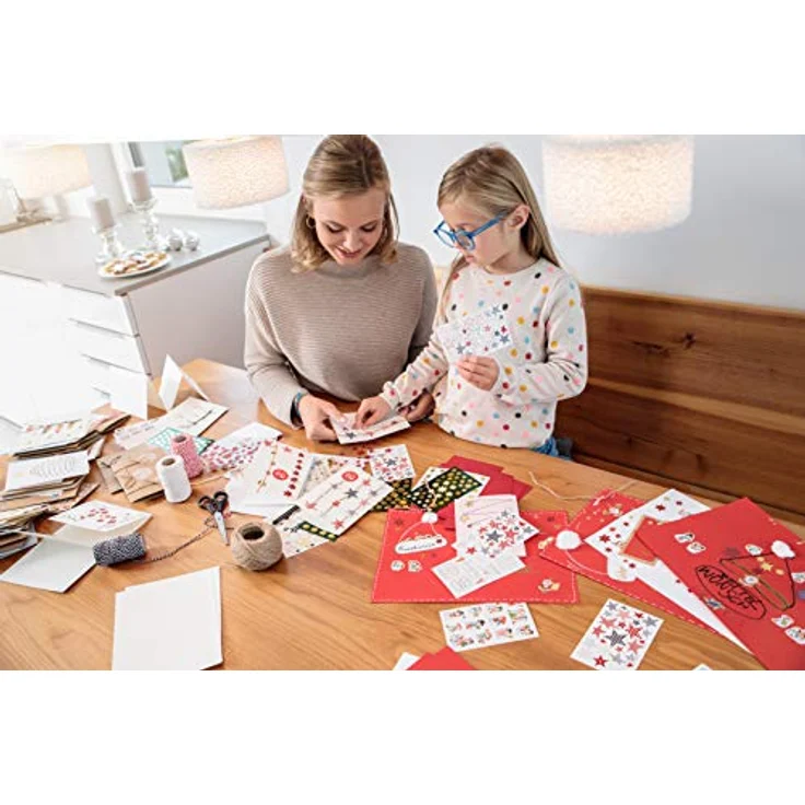 AVERY Zweckform 66 Aufkleber Weihnachten Sterne gold Glanzpapier (Made in Germany, Weihnachtskalender, selbstklebende Weihnachtsdeko, Zahlen 1-24) – Bild 5