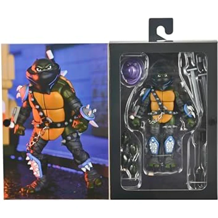 Neca Teenage Mutant Ninja Turtles Ultimate Dark Leo, 18 cm Actionfigur mit Zubehör in Fensterbox – Bild 4