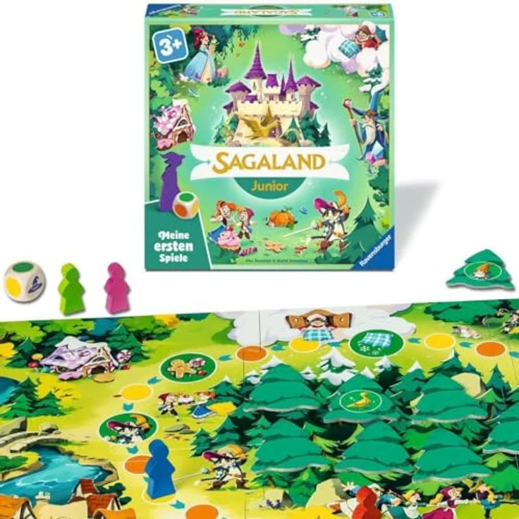 Ravensburger Sagaland Junior - Brettspiel für Kinder ab 3 Jahren, 2-4 Spieler, trainiert Merkfähigkeit und Konzentration – Bild 4