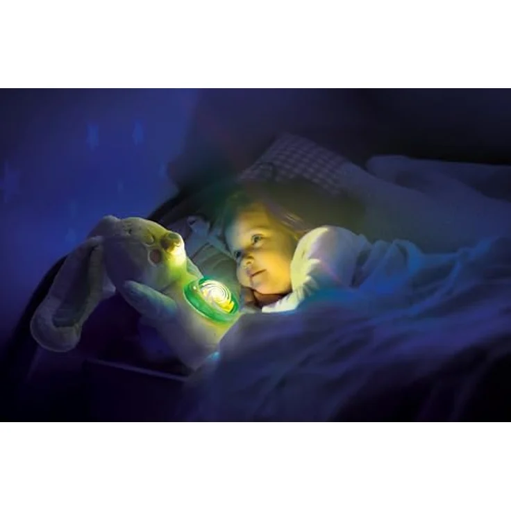 Clementoni 17502 Schneehase mit Nordlicht-Projektion, Babyspielzeug mit Musik und Naturgeräuschen, 33 cm – Bild 3