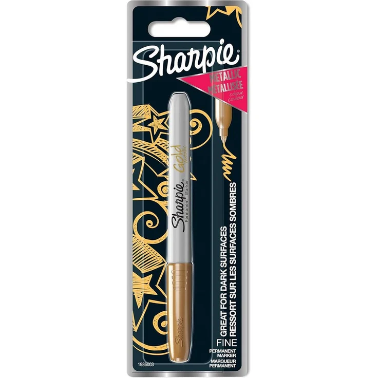 Sharpie Permanentmarker Sharpie PermMarker F Metallic Gold 1er – Bild 1