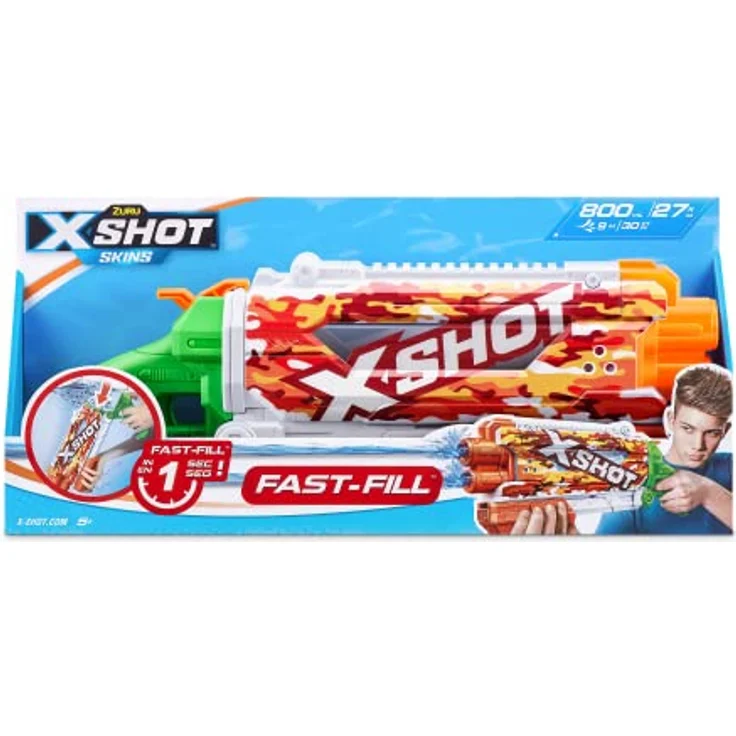 ZURU XShot Skins Wasserpistole, Pump Action mit Fast Fill Technologie, 1 Stück – Bild 2