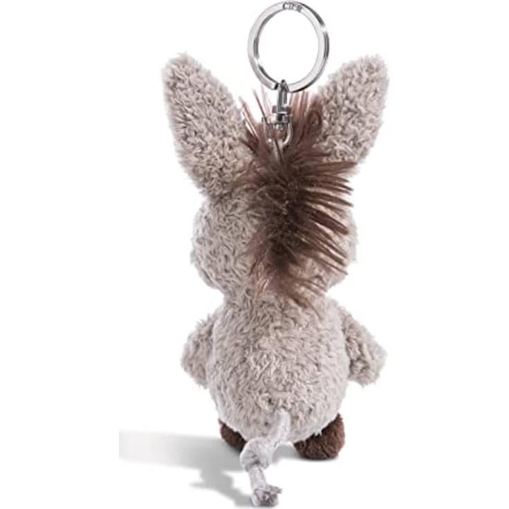 NICI 49030 Schlüsselanhänger Esel Donkeylee 10cm grau-Begleiter Kuscheltieranhänger mit Schlüsselring für Schlüsselband, Schlüsselbund & Schlüsselhalter – Bild 3