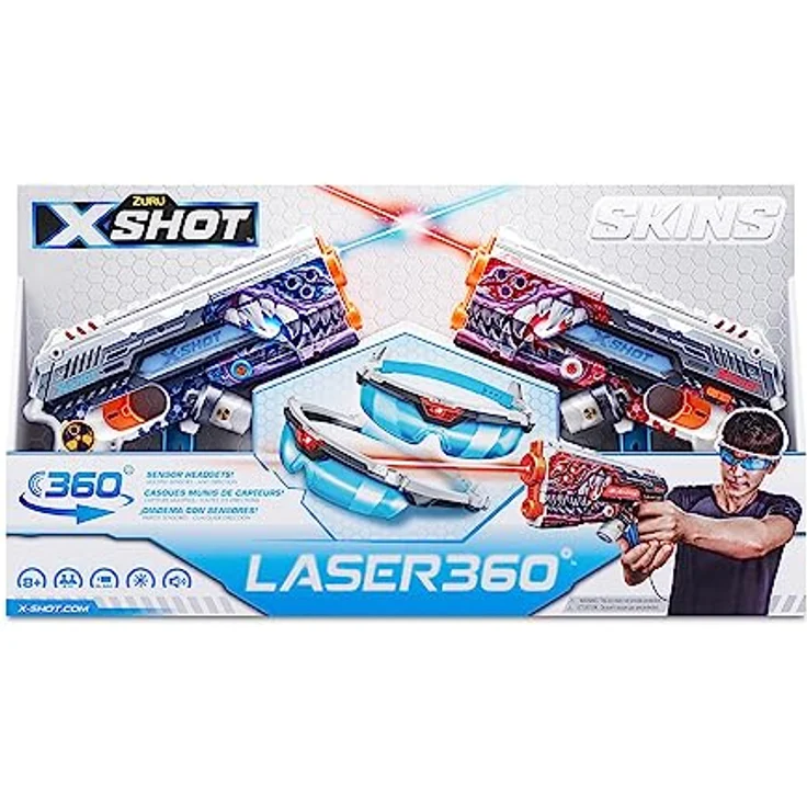 ZURU XShot - Skins Laser 360° Blaster Set, Lasertag-Erlebnis für bis zu 4 Teams, multicolor – Bild 1
