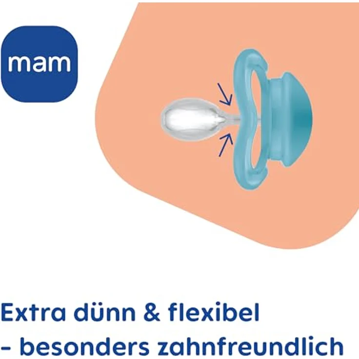 MAM Supreme Night Schnuller im 2er-Set, leuchtender Babyschnuller für gesunde Zahn- und Kieferentwicklung, 6-16 Monate, Bär/Nilpferd – Bild 4