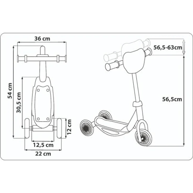 Seven Polska Paw Patrol Boys 3-Rad-Baby-Scooter, höhenverstellbarer Lenker, ABEC-5 Kugellager, blau – Bild 6