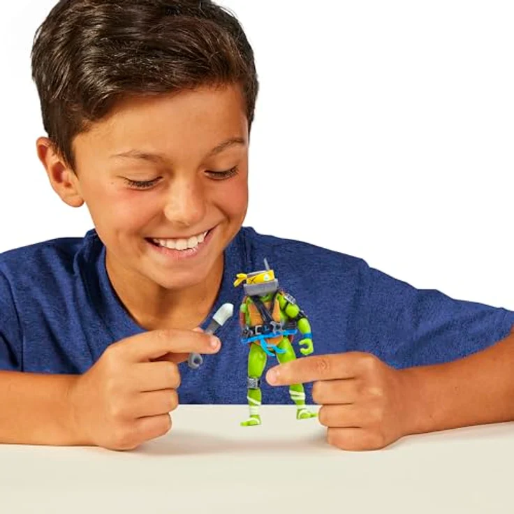 Teenage Mutant Ninja Turtles Mix 'n Match Leonardo, Sammelfigur mit austauschbaren Teilen und Zubehör, 11,5 cm, Mehrfarbig – Bild 6
