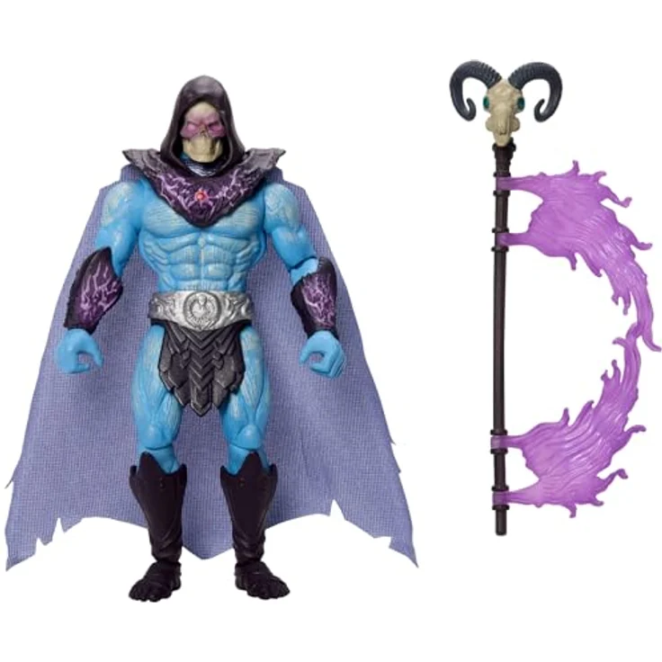 Mattel Masters of the Universe First Ones, Sammelfigur Skeletor mit Havoc-Stab, Dreh- und Loslass-Action – Bild 1
