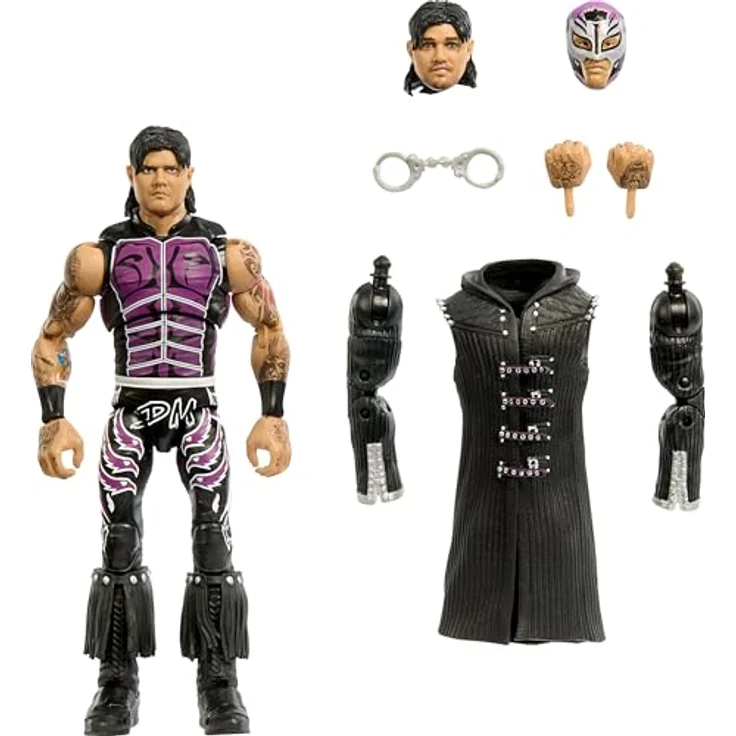 Mattel WWE Ultimative Edition Actionfigur, 15,2 cm Dominik Mysterio, austauschbare Köpfe & Hände, 30 Gelenkpunkte, TrueFX-Technologie – Bild 1