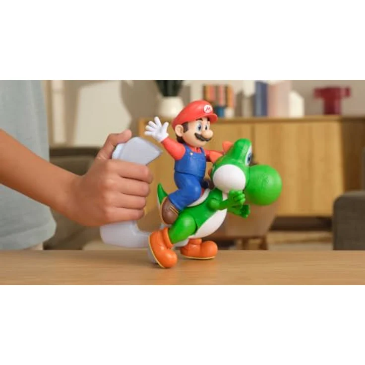 Jakks Pacific Super Mario Galaxy Movie Figur Mario reitet Yoshi, 20 cm Kunststoff, dynamische Flugpose, mehrfarbig, ab 3 Jahren – Bild 4