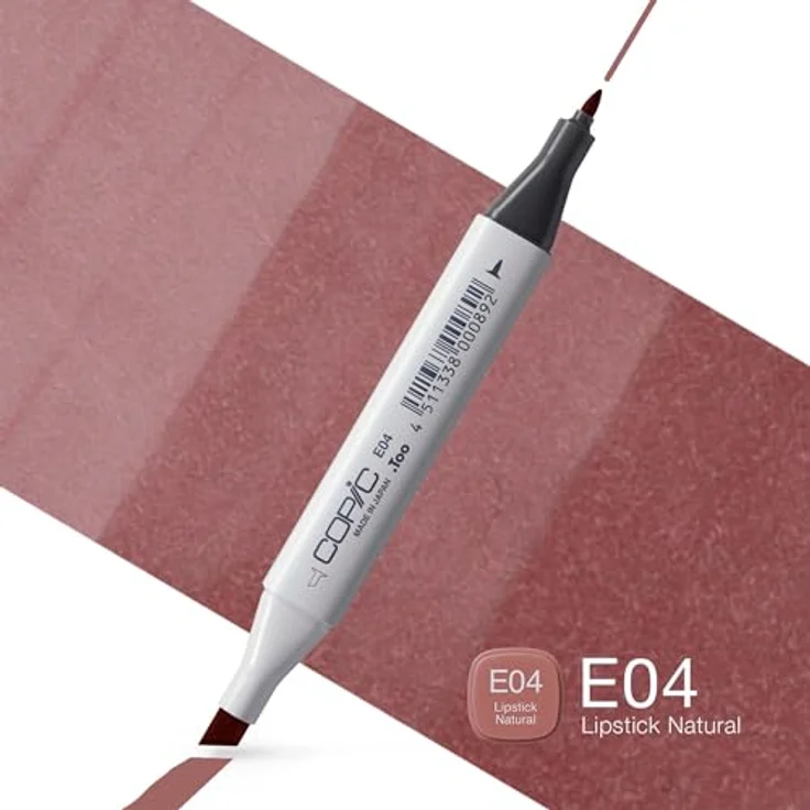 Copic COPIC Classic Marker Typ E - 04, Lipstick Natural, professioneller Layoutmarker mit dualem Spitzensystem und schnelltrocknender Tinte – Bild 2